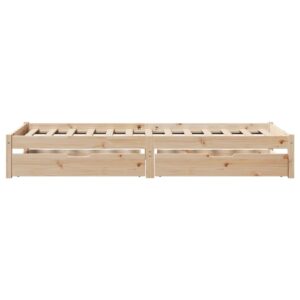 Letto senza Materasso 90x190 cm in Legno Massello di Pino