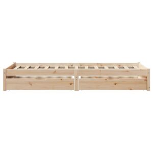 Letto senza Materasso 90x190 cm in Legno Massello di Pino