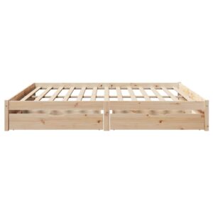 Letto senza Materasso 180x200 cm in Legno Massello di Pino