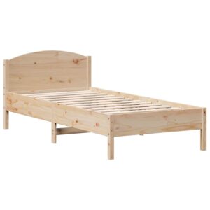Letto senza Materasso 75x190 cm in Legno Massello Pino