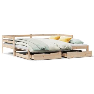 Dormeuse con Cassetti 90x200 cm Legno Massello Pino