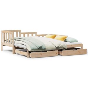 Divano Letto Estraibile con Cassetti senza Materasso 90x190 cm