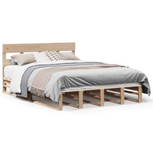 Letto senza Materasso 120x200 cm in Legno Massello di Pino