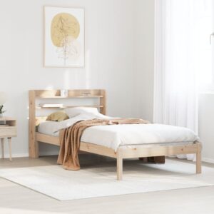 Letto senza Materasso 90x200 cm in Legno Massello di Pino