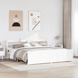 Giroletto con Testiera senza Materasso Bianco 180x200 cm