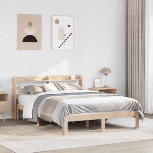 Giroletto con Testiera 160x200 cm in Legno Massello di Pino