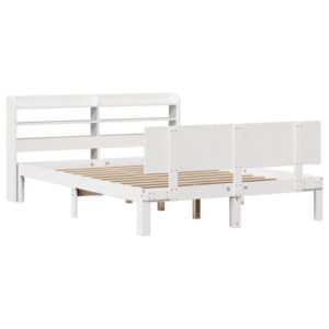 Giroletto con Testiera senza Materasso Bianco 140x190 cm