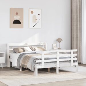 Giroletto con Testiera senza Materasso Bianco 160x200 cm