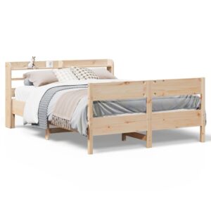 Letto senza Materasso 140x190 cm in Legno Massello di Pino