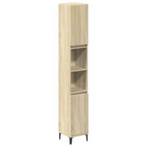 Set Mobili da Bagno 3 pz Rovere Sonoma in Legno Multistrato