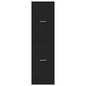 Armadietto da Farmacia Nero 40x41x144,5 cm in Truciolato