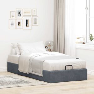 Struttura Letto Pouf Senza Materasso 90x200 cm Velluto