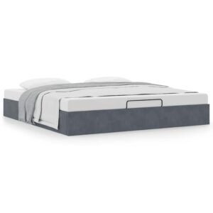 Struttura Letto Pouf senza Materasso 160x200 cm in Velluto