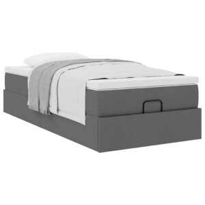 Struttura Letto Pouf con Materasso 100x200 cm in Tessuto