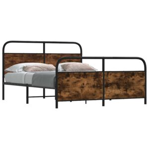 Giroletto senza Materaso in Metallo Rovere Fumo 160x200 cm