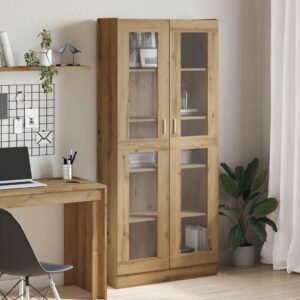 Credenza Alta Rovere Artigianale 82,5x30,5x185 cm in Truciolato