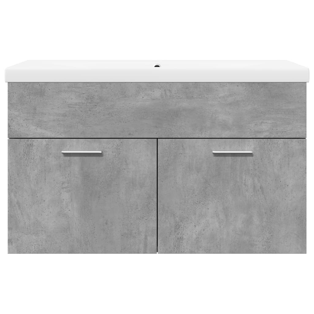Mobile da Bagno con Lavabo Integrato Grigio Cemento