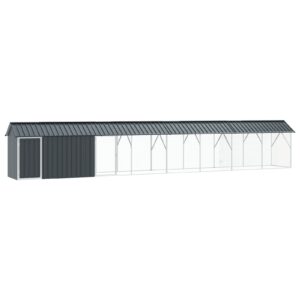 Voliera per Uccelli con Estensione Antracite 112x838x141 cm Acciaio