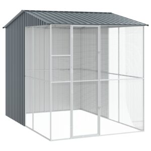 Voliera per uccelli Antracite 215x310x247 cm in Acciaio