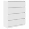 Credenza Bianca 80x35x99 cm in Legno Multistrato