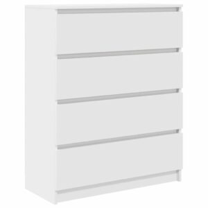 Credenza Bianca 80x35x99 cm in Legno Multistrato