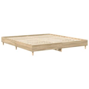 Giroletto senza Materasso Rovere Sonoma 200x200cm in Truciolato