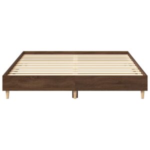 Giroletto senza Materasso Rovere Marrone 140x200 cm Truciolato