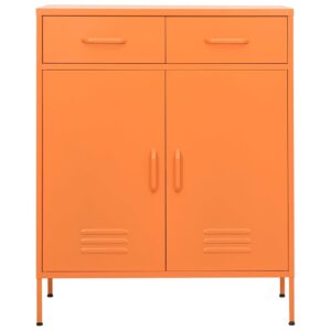 Armadietto Arancione 80x35x101,5 cm in Acciaio