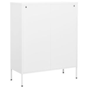 Armadietto Bianco 80x35x101,5 cm in Acciaio
