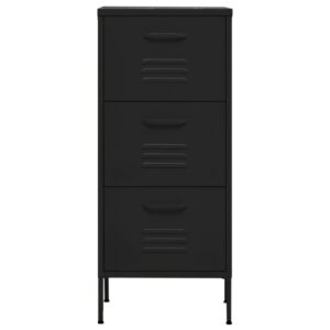 Armadietto Nero 42,5x35x101,5 cm in Acciaio