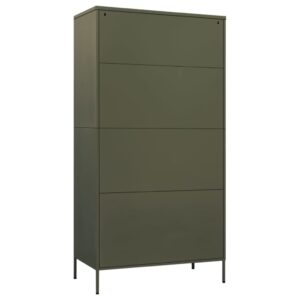 Armadio Verde Oliva 90x50x180 cm in Acciaio