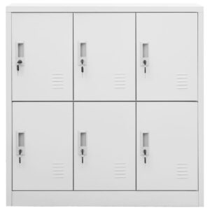 Armadietto con Chiave Grigio Chiaro 90x45x92,5 cm in Acciaio