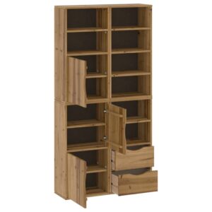 Armadietti Laterali 4 pz ODDA 40x24x79 cm Legno Massello Pino