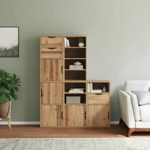Armadietti Laterali 5 pz ODDA 40x24x79 cm Legno Massello Pino