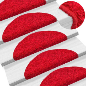 Tappetini per Scale 30 pz Rossi 56x17x3 cm