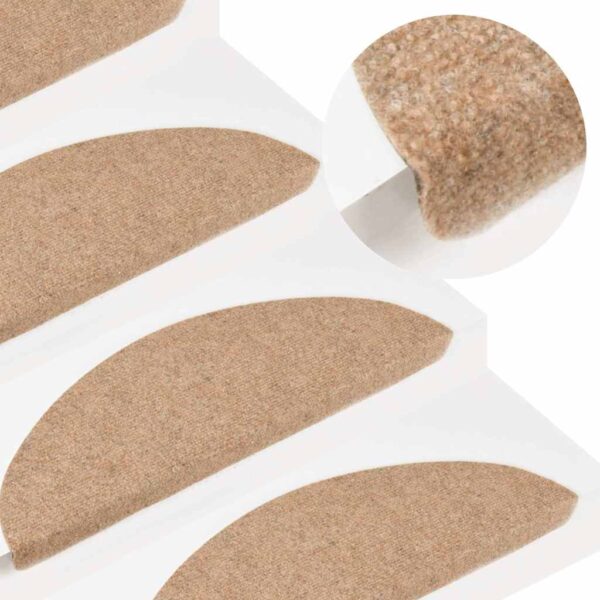 Tappetini Autoadesivi per Scale 20 pz Beige 65x22,5x3,5 cm