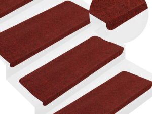 Tappetini Autoadesivi per Scale 30 pz Rossi 65x24,5x3,5 cm