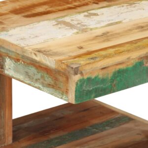 Tavolino da Salotto 45x45x40 cm in Legno Massello di Recupero