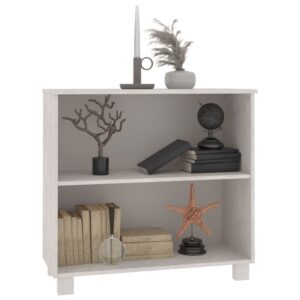 Credenza HAMAR Bianca 85x35x80 cm in Legno Massello di Pino