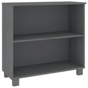 Credenza HAMAR Grigio Scuro 85x35x80 cm Legno Massello di Pino