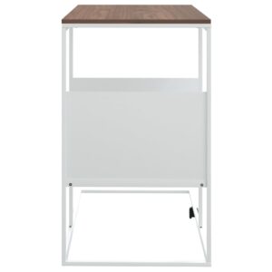 Tavolino Bianco 55x36x59,5 cm Legno Multistrato
