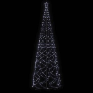 Albero di Natale a Cono Bianco Freddo 1400 LED 160x500 cm