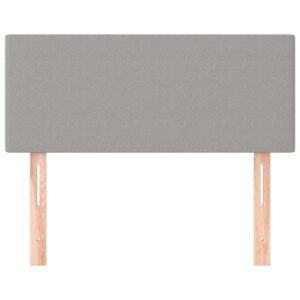 Testiera Grigio Chiaro 80x5x78/88 cm in Tessuto