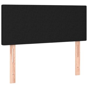 Testiera Nera 90x5x78/88 cm in Tessuto