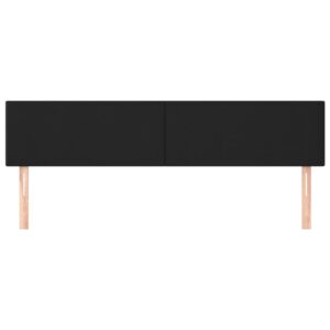 Testiera 2 pz Nero 90x5x78/88 cm in Similpelle