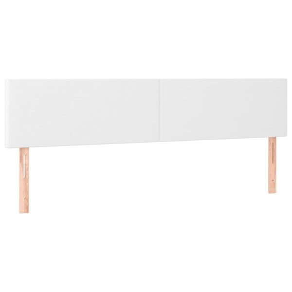 Testiera 2 pz Bianca 90x5x78/88 cm in Similpelle