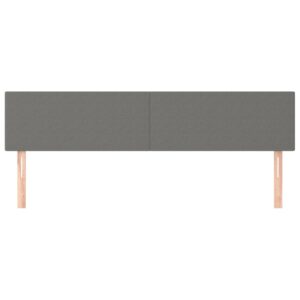 Testiere 2 pz Grigio Scuro 100x5x78/88 cm in Tessuto
