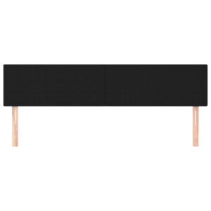 Testiere 2 pz Nero 100x5x78/88 cm in Tessuto