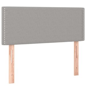 Testiera Grigio Chiaro 100x5x78/88 cm in Tessuto