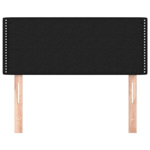 Testiera Nera 100x5x78/88 cm in Tessuto